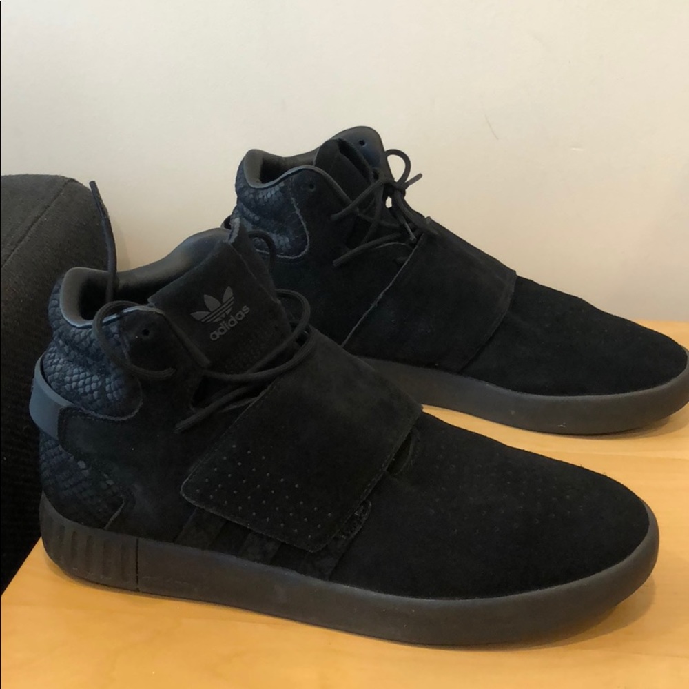Adidas Tubular Black Shoes - Size 10.5